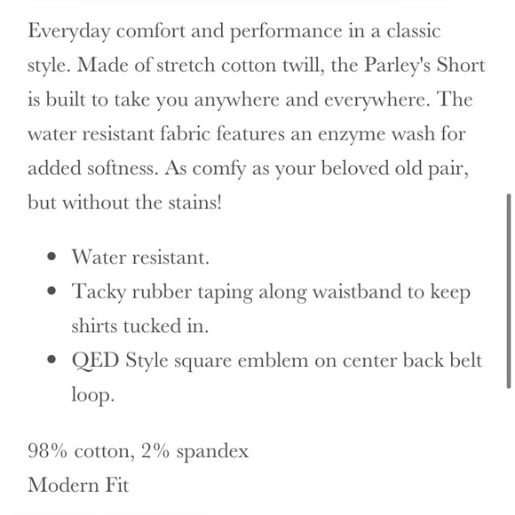 NWT QED Style Golf Shorts Parley’s Dove Gray Size 34 - Picture 4 of 5